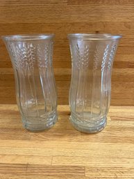 2 Brody Wheat Glass Vases