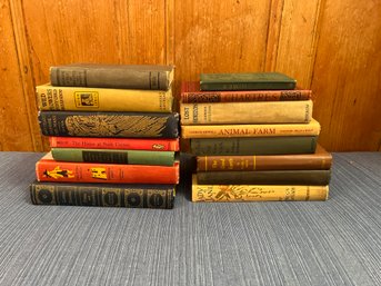 Old Books: Animal Farm, Dickens, Gullivers Travel, Lost Horizon, The Good Earth, Lady Jane And More