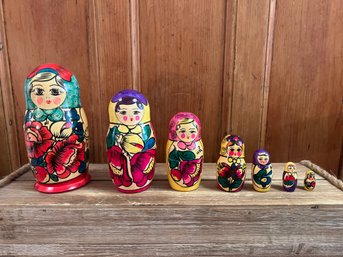 Hand Painted And Carved Nesting Matryoshka Russian Dolls Geolid Ltd
