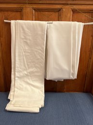 2 White Rectangular Table Cloths