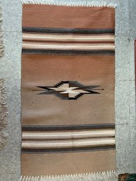 Ortegas 100 Percent Wool Hand Woven Rug. Chimayo Mexico