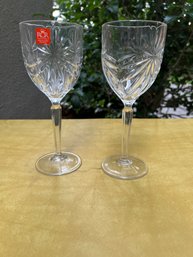 2- RCA Italian Crystal Wine Goblets