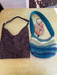 Wool Purse And 2 Beaded Bags