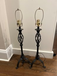 2- Wrought Iron Lamps