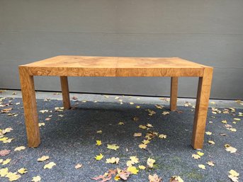 Milo Baughman Style Burl Wood Parsons Dining Table By Lane