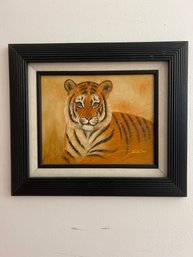 Tiger Painting Signed Rex