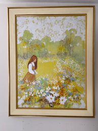 Lilliana Frasca Original Oil Painting Girl In Garden