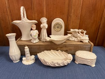 Lenox Lot: Vases, Basket, Music Box, New Arrival, Clock, Lighthouse And More