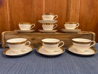7 Imperial Deluxe Sango Cleopatra Tea Cups/saucers Plus One Extra Saycer