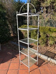 4 Tier Glass And Wrought Iron Shelf.