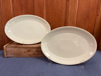 2- Spal Porcelain Light Green Platters