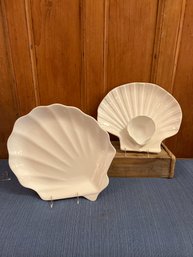Shell Stoneware Platters
