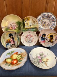 8 Decorative Plates: Royal Doulton, Commercial Decal, Japan, England And More