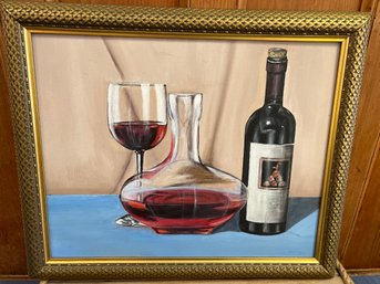 Unsigned Painting Of Wine