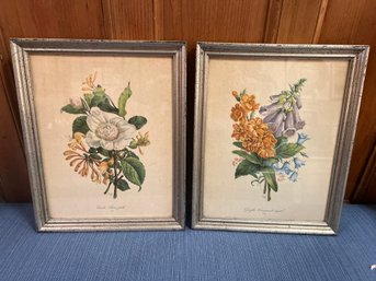 Framed Vintage Floral Bouquet Chromolithograph Prints 1939