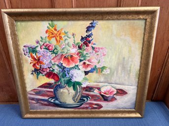 Esthar Faulbabor Painting Vase With Flowers