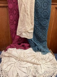 4-table Clothes: Macrame, Hand Crochet, And Lace