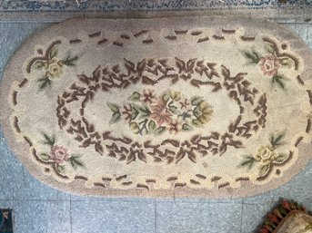 Oval Floral Area Rug
