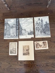 6 Scenes: Krommer: Pen/ink And Sketches Of Vienna