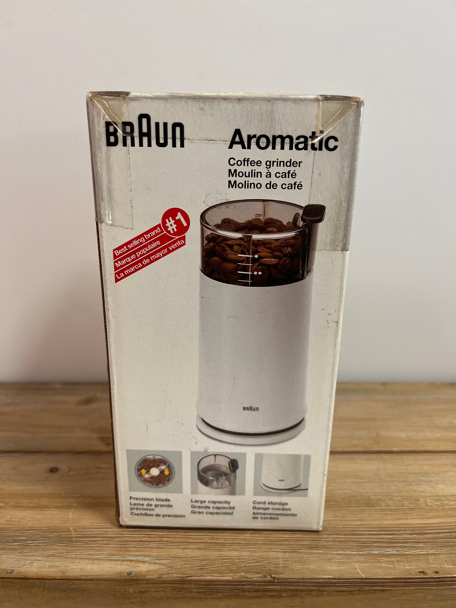 Braun Aromatic Coffee Grinder, White