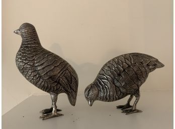 Silver Metal Bird Figures