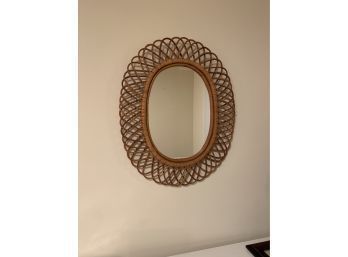 Franco Albini Rosenthal Netter Rattan Bamboo Mirror