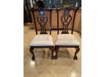 2 Victorian Chairs Cherry Wood