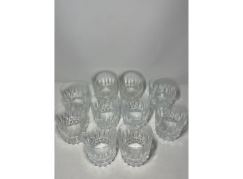Ten Cut Glass Cocktail Glasses