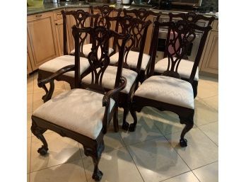 8 Victorian Style Mahogany Chairs