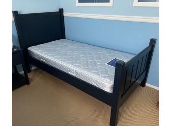 Blue Restoration Hardware Twin Bed And Mattress Lot 2