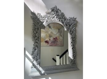 Shabby Chic Grey Wood Mirror