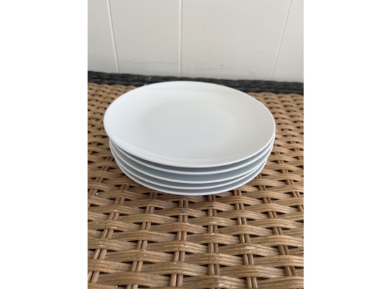 5- Pillivuyt Porcelain White Salad Plates