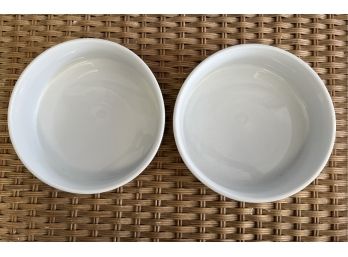 Set Of 2 CB2 Frank Porcelain  Serving Bowls (3)