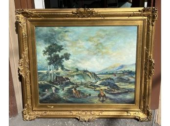 Anita Newman Signed And Dated Oil Landscape Painting
