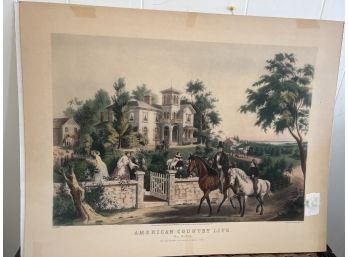1855 Lith. By Currier And Ives NY American Country Life: May Morning