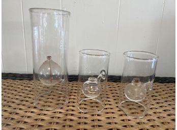 3- Glass Oil Lamps