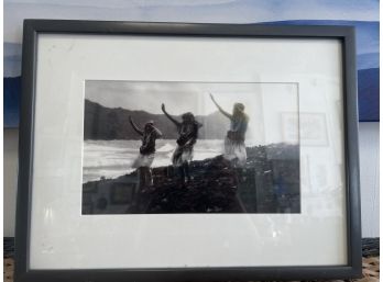 Silver Print Photograph Of Hula Dancers