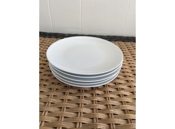 5- Pillivuyt Porcelain White Salad Plates
