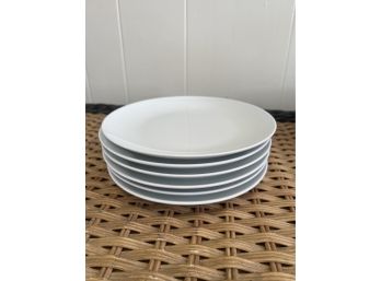 6- Pillivuyt Porcelain White Salad Plates