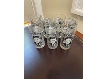 6 Vintage 1960s JFK Commemorative Tumbler Glassware