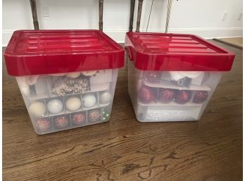 2- Container Store Ornament Bins