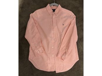 Ralph Lauren Children's Size 10/12 Peach Button Down Shirt