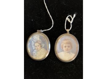 2-Miniature Victorian Portraits