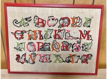 Vintage Embroidery Alphabet Art