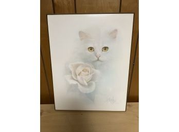 Harrison-white Roses On Wood Print