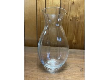 Etched Stripe Glass Vase/pitcher