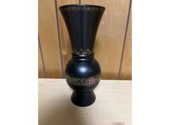 Wood Hand Painted Vase Made In Thailand