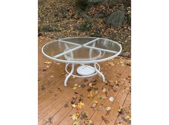 Aluminum And Glass Out Door Table