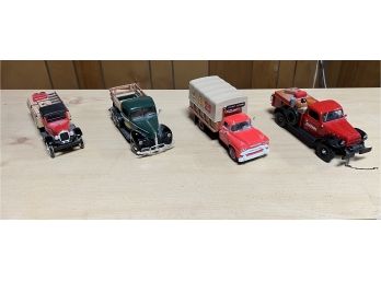 3- Ertl Collectable Trucks And 1 GMC Truck