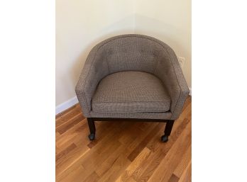 Tweed Rolling Club Chair